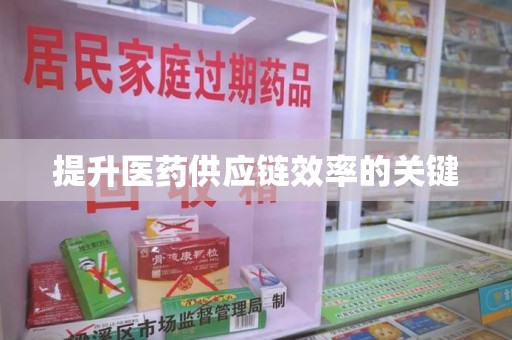 贵阳提升医药供应链效率的关键